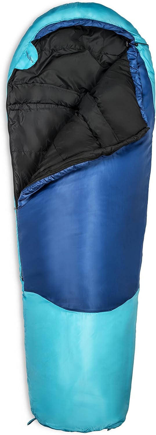 Lucky Bums Youth Serenity II 25F/-4C Temperature Rated Mummy Style Sleeping Bag, Compressing Carry Bag Included