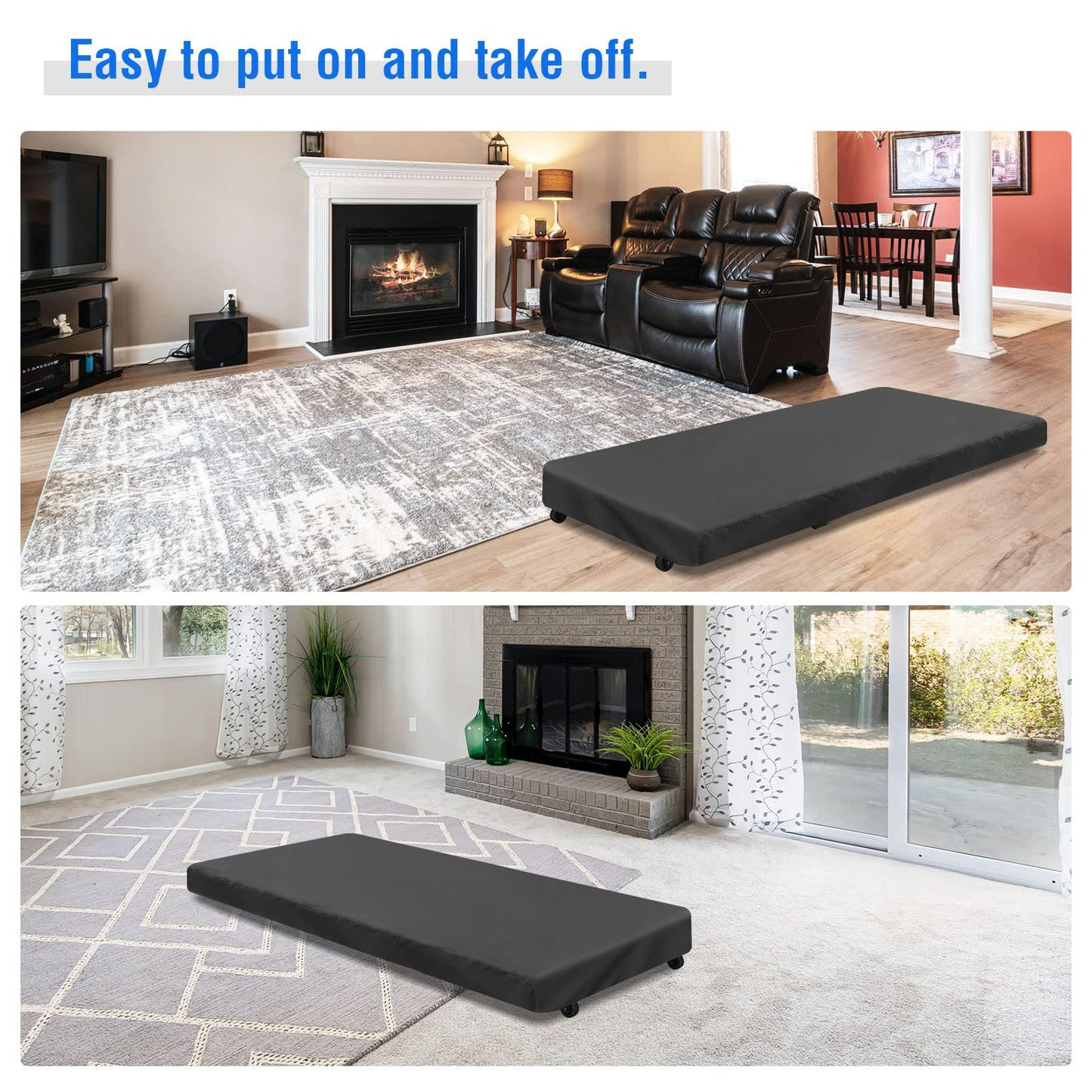 Aidetech Under Desk Treadmill Cover for DeerRun, Dust-Proof Walking Pad Cover, Waterproof Protective Cover for Walking Treadmill Office Under Desk-43L x 21W x4H Inch(Cover only)