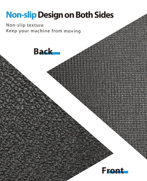 CIIHI Foldable Rubber Treadmill Mat - Walking Pad Mats for Home Fitness, Floor Protector with Non-Slip Texture, Easy to Clean and Maintain, 68" L x 24" W