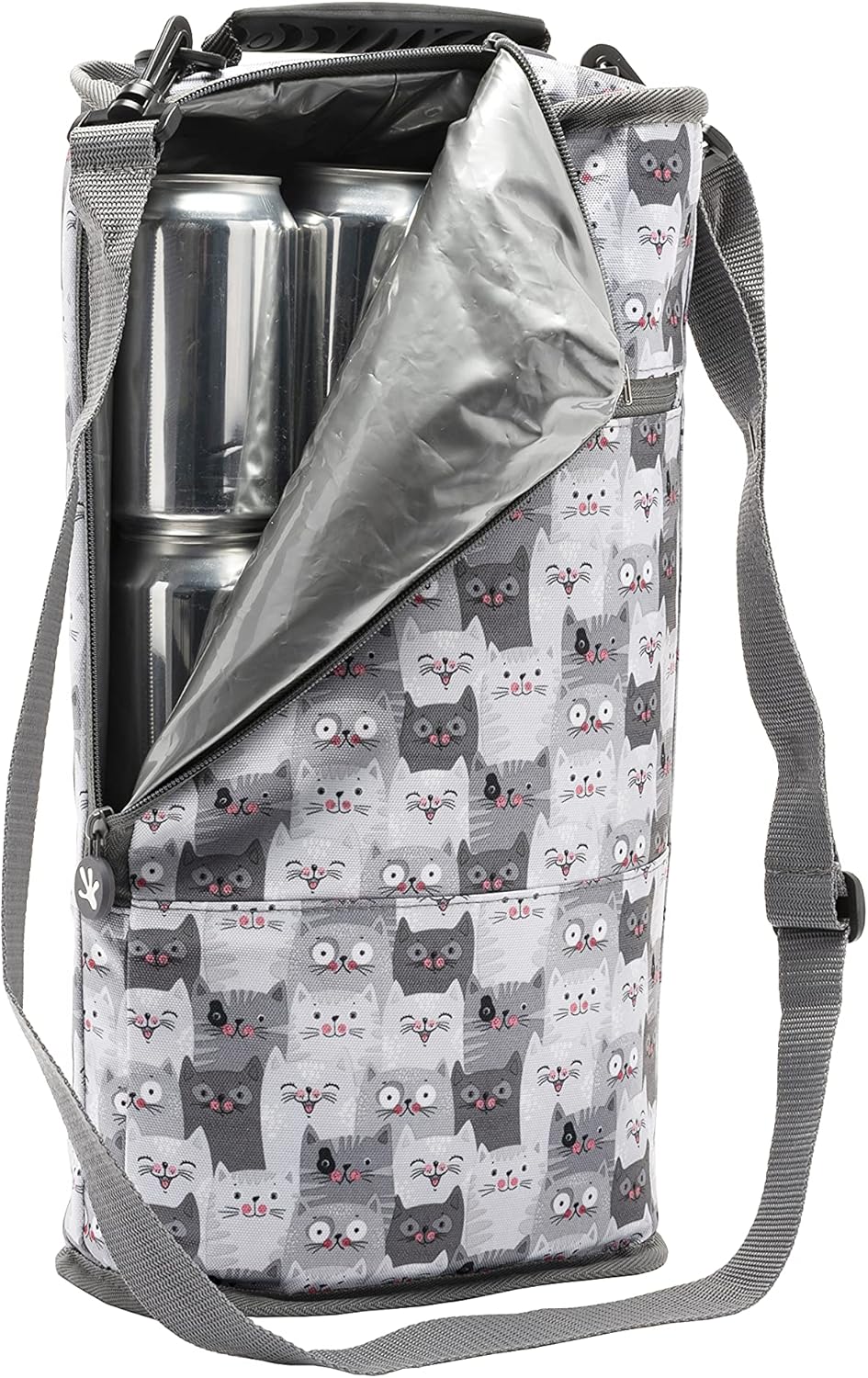 Geckobrands Verticool Insulated Soft Cooler Bag - Portable, Holds 9 Cans or 2 Wine Bottles, Ideal for Beach & Picnics