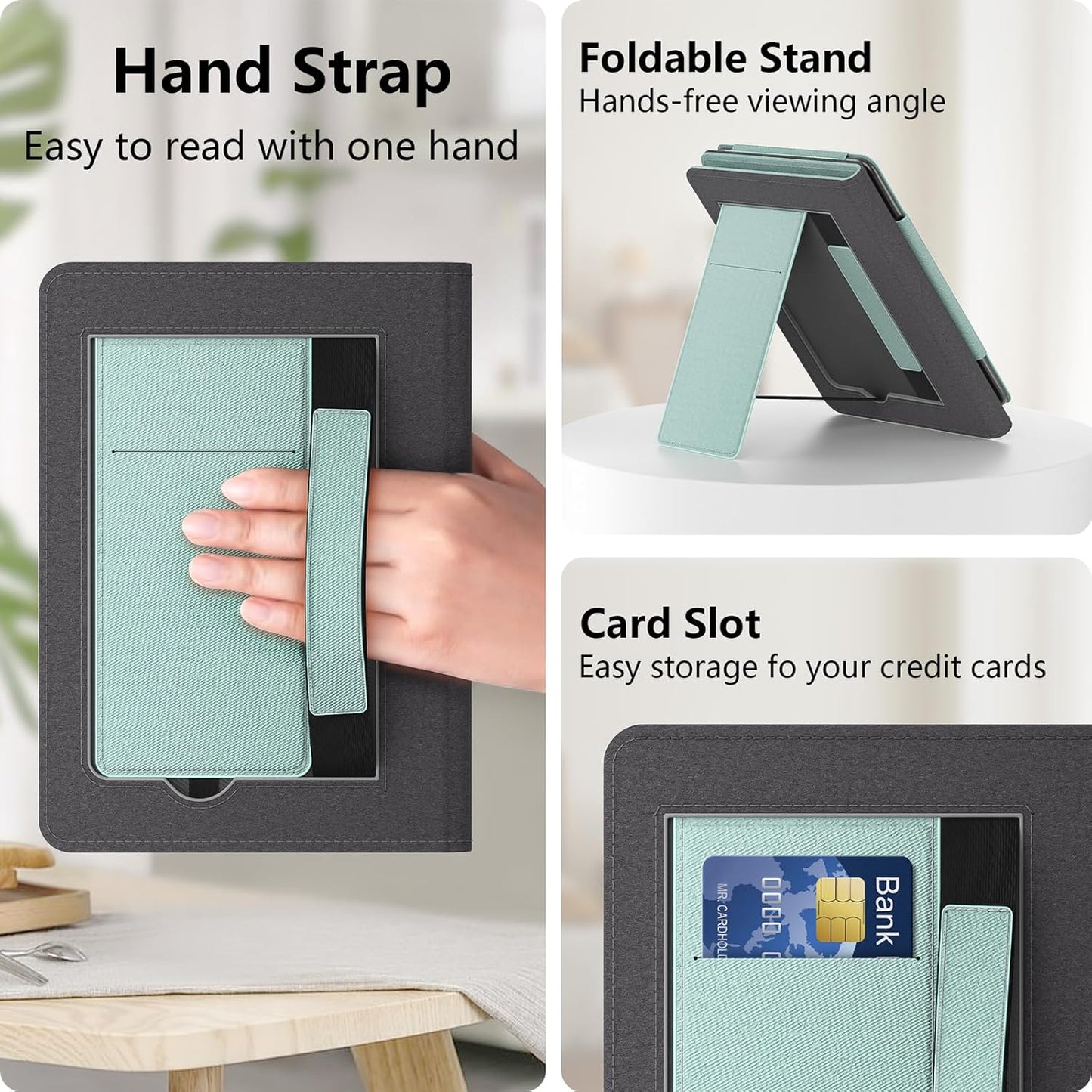 Lainergie Ebook Case with Stand and Hand Strap,Incompatible Alcatel TCL, Light Purple