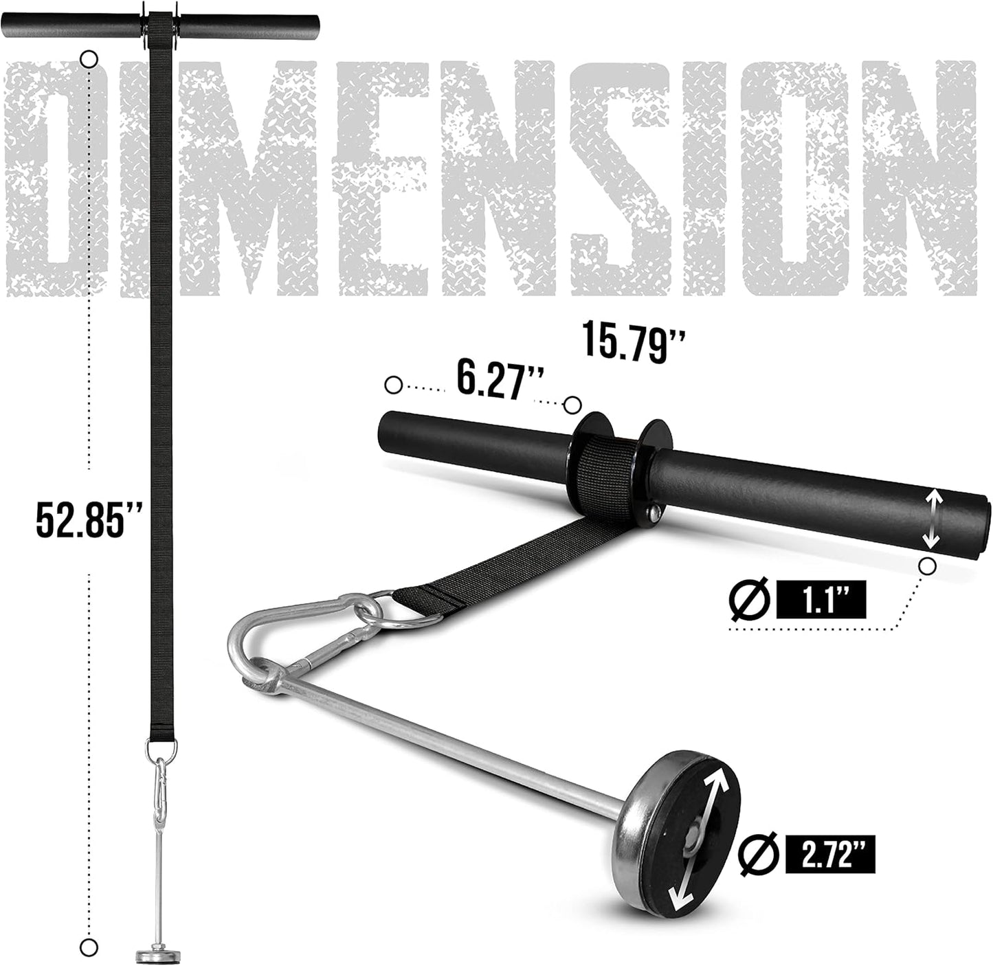 Yes4All Wrist and Forearm Blaster - Wrist Roller & Forearm Roller for Training, Workout - Wrist/Arm Blaster - Fit 1-inch Standard & 2-inch Olympic Weight Plates
