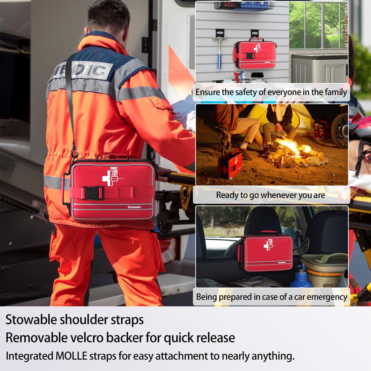 First Aid Kit Comprehensive First Aid Trauma Kit,First Aid Kits for Businesses,Car, Hiking, Backpacking, Camping, Traveling, and Cycling