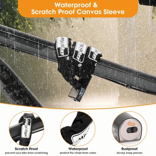 eMjollRay E-Scooter Lock,E-Scooter Chain Lock with 2 Keys,2.62 ft Heavy Duty Anti-Theft Bike Chain Lock,Security Chain Links Lock for E Scooters,Bikes,Motorcycle,Gates(6mm Thick)