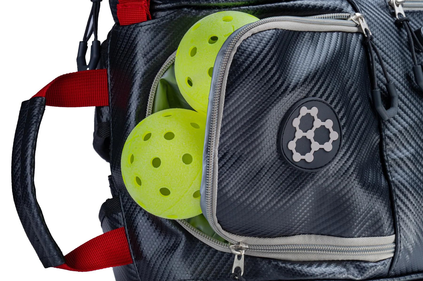 CRBN Pickleball Pro Team Tour Paddle Bag With Built-In Zip-Off Sling - Padded Side Pockets for 6 Paddles, Shoes & More