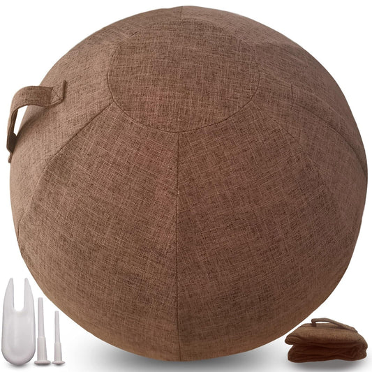 AOLIAZMAX Sitting Ball Cover, Air Stopper Plug Pin Adapter, 65cm 75cm Birthing Ball Exercise Ball Cover for Pregnancy Ball Yoga Ball Core Ball Covers Storage Bag Accessories (No Yoga Ball)