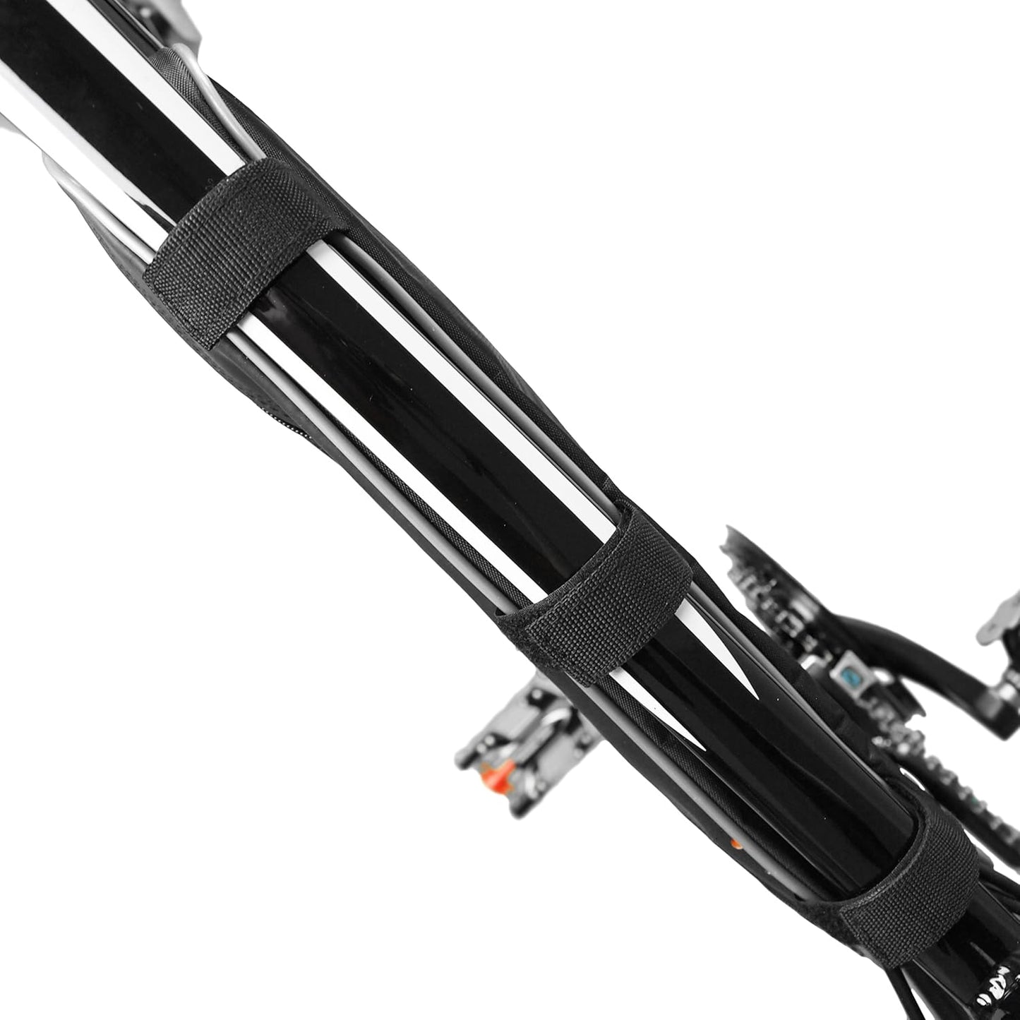 Ibera Bike Frame Bag - Slim Pouch Zipper Compartment & Velcro Mount - Water-Resistant, Fits Most Bikes - Holding Tools Snacks