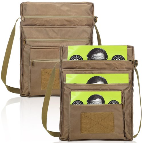 Wowangce 2 Pack 15" x 20" Range Target Carry Case for Shooting Range Bag with 3 Zipper Pockets Front Waterproof Small Range Bag Accessory Pouch for Shooting Range Convenient Carrying