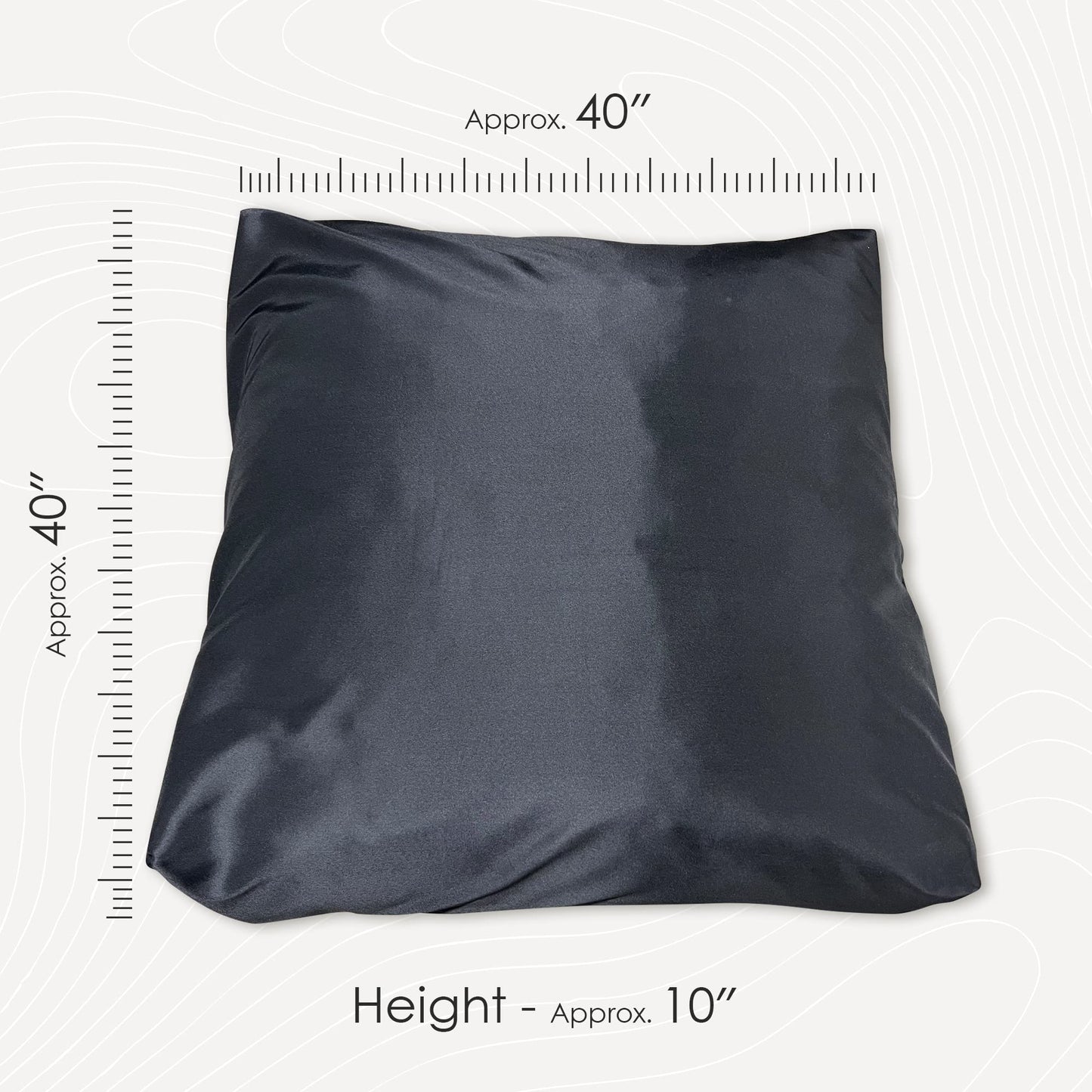 Foamtouch Black Crash Pad with Foam Blocks for Kids and Adults - Therapeutic Sensory Pad with Water Resistance Cover - 10" x 40" x 40"