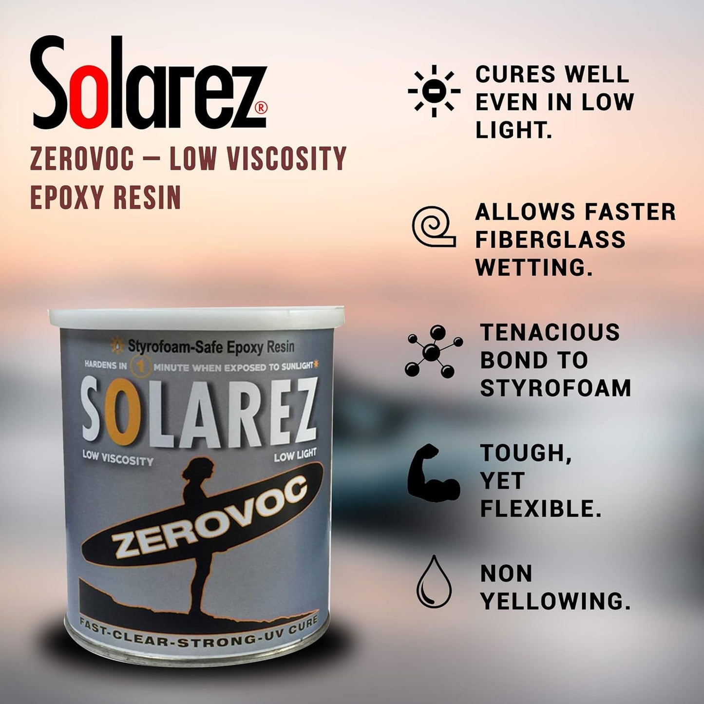 SOLAREZ Artisan Epoxy Resin Kit - Clear, UV-Resistant, 16 oz for Crafts & Repairs