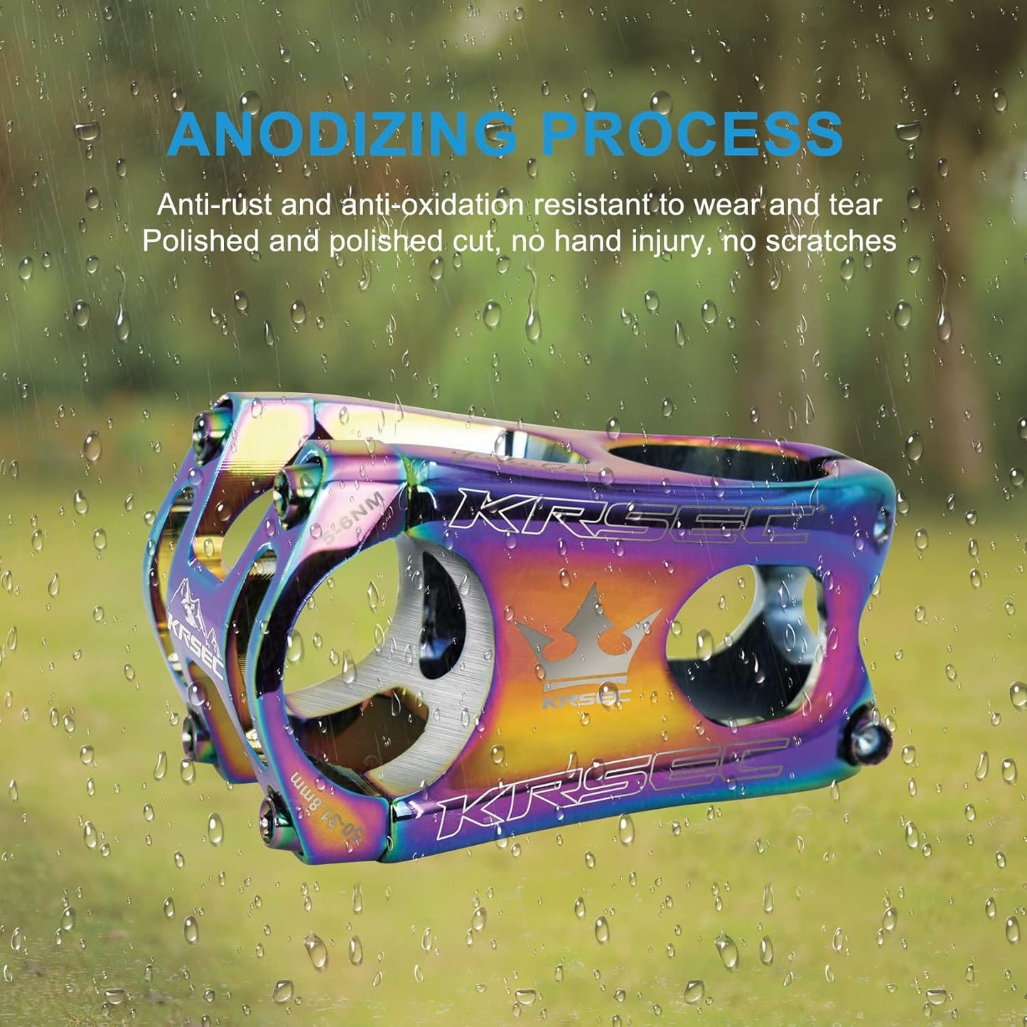 31.8 Stem 50mm Bike Stem Mountain Bike Stems Short Handlebar MTB Stem Aluminum Alloy for Most Bicycle,Road Bike,BMX,DH,FR,Fixie Gear Cycling Accessories