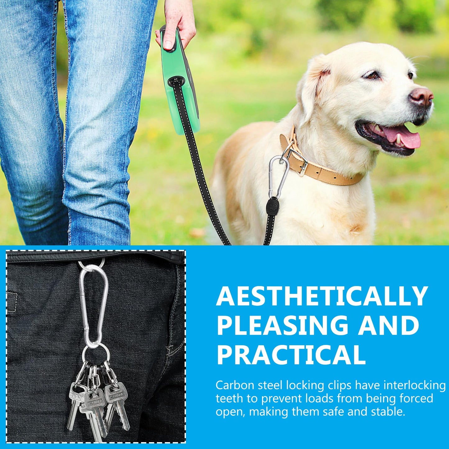 60PCS 2.3IN Carabiner Clip, M6 Heavy Duty Carbon Steel Carabiner, Spring Snap Hook Clip for Keychian, Locking Carabiner for Outdoor Camping, Fishing, Hanging, Dog Leash, Silver