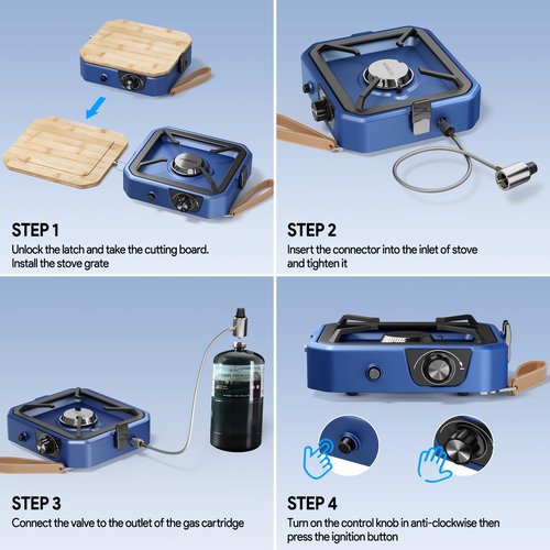 WINKIZA Carrying Bag CS-1 One Burner Camping Stove Case Black (Stove Not Included)