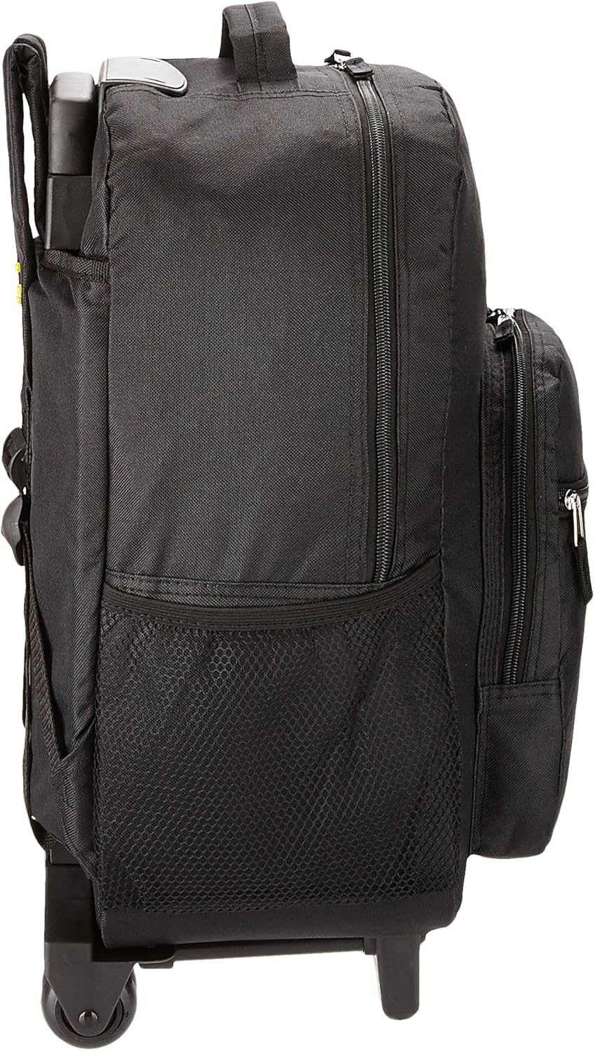 Rockland Double Handle Rolling Backpack, BLUELEOPARD, 17-Inch