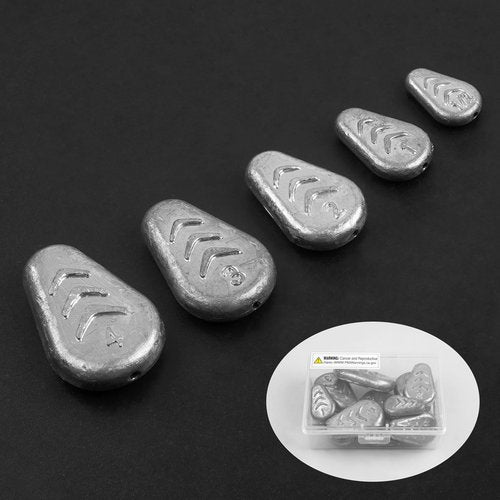 No Roll Sinkers Fishing Weights, Flat Weights No Snag Inline Slip Sinkers Catfish Weight for Freshwater Saltwater Surf Fishing, 3oz