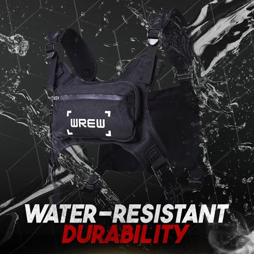 Water Resistant Running Chest Pack for Men-Running Phone Holder with Extra Storage-Lightweight Running Vest for Workouts
