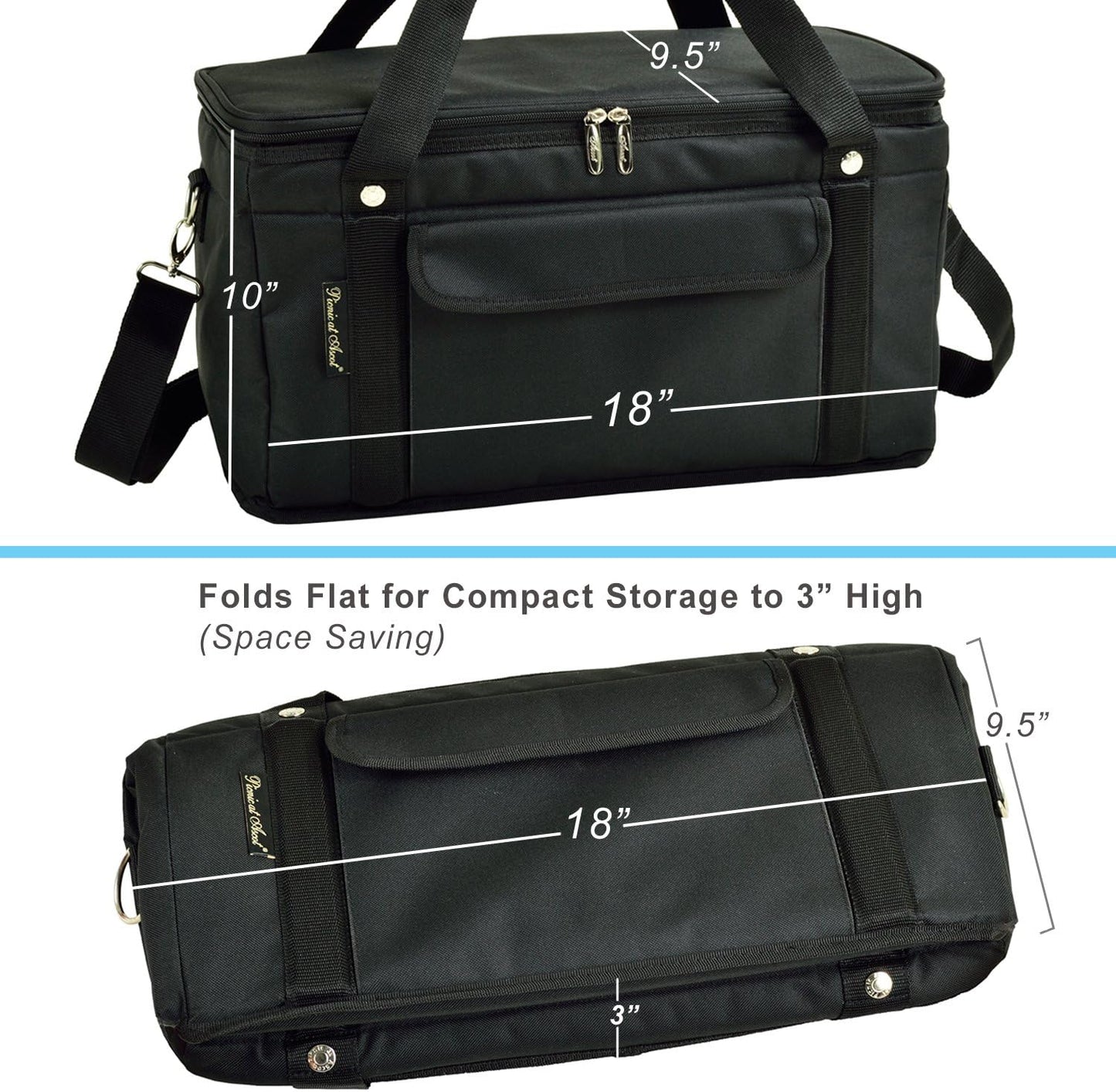Picnic at Ascot 42 Can Capacity Semi Rigid Collapsible Leakproof Cooler- Designed & Quality Approved in the USA