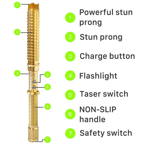 Stun Guns for Men for Women, Security All-in-One Stun Baton