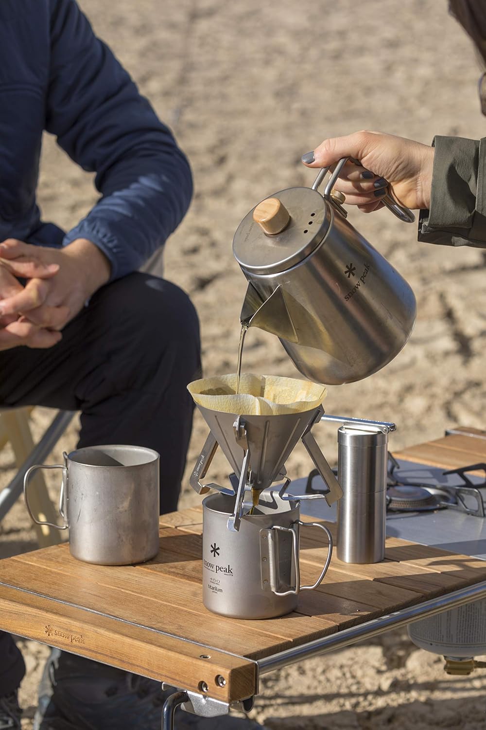 Snow Peak 300ml Double Wall Titanium Insulated Camping Mug - Lightweight & Durable