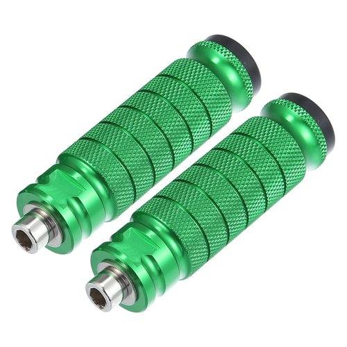 X AUTOHAUX 1 Pair Aluminum Alloy Rear Foot Pegs Footrests Universal Green for BMX MTB Bike Bicycle Fit 1/4 Inch Axles