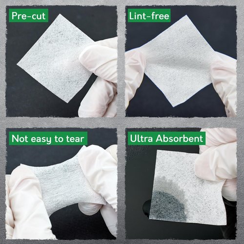 Gun Cleaning Supplies in Storage Box - Gun Cleaning Patches & Gun Cleaning Swabs, 6" Long Cotton Swab & 2" Gun Cleaning Cloth - Lint Free & Highly Absorbent, Gun Cleaning Kit for Most Calibre Firearms