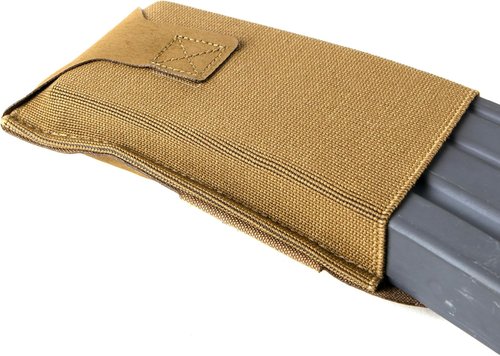 Low-Rise Single Belt Mag Pouch - Coyote Brown Ten-Speed Elastic MOLLE Panel