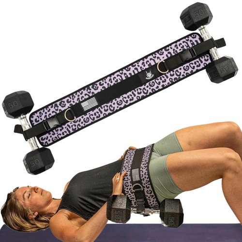 Hip Thrust Belt for Dumbbells, Kettlebells, & Plates - Booty Belt with Slip Resistant Padding for Hip Protection - Ideal for Weight Lifting, Gym Exercises, Home Workouts - Glute Trainer Equipment