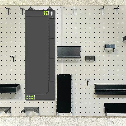 Klola Rifle Shotgun Gun Cleaning Mat Large, Magnetic Gun Cleaning Mats for All Guns, Anti-Slip Rifle Gun Mat with Organizer Parts Tray, Protective Workbench Cleaning Pad Inch Ruler,Grey