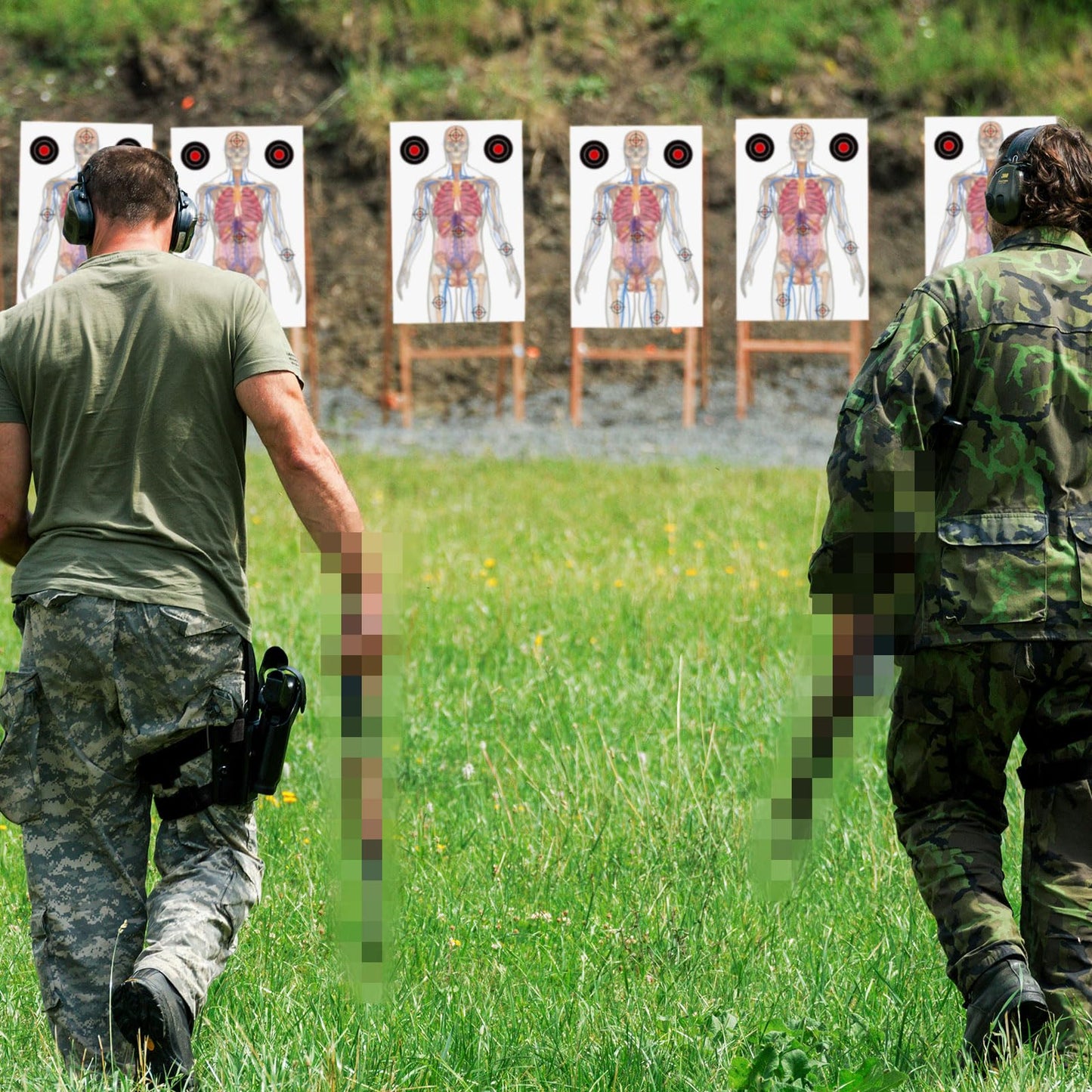 Hollowfly 50 Sheets 23 x 35 Inch Paper Shooting Targets Silhouette Medically Designed Human Gun Targets for Shooting Range Indoor Pistol Practice (Classic)