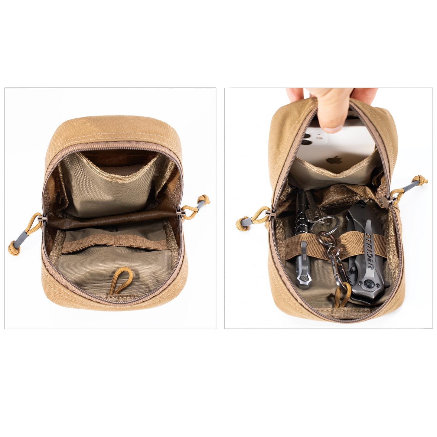 CLTAC Tactical Pouch Utility MOLLE Admin Pack Military Medical EMT IFAK Organizer EDC Tool Pocket with 500D Nylon YKK