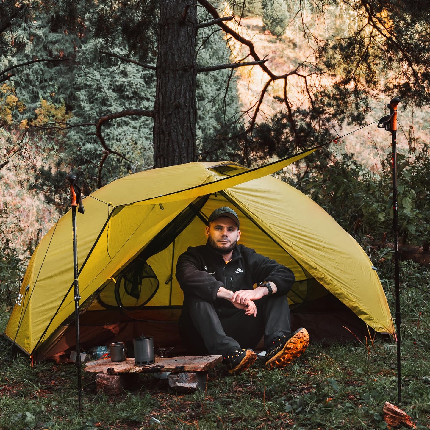 Fire-Maple Tropics Freestanding 2P Backpacking Tent - Lightweight, Waterproof, 3-Season Tent with Spacious Interior and Easy Setup - Perfect for 2 Adults, Camping, Hiking, and Outdoor Adventures.
