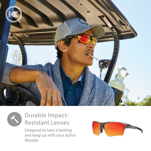 Knockaround Flight Paths Sunglasses for Men and Women - Performance Lenses with Full UV400 Protection, Lava