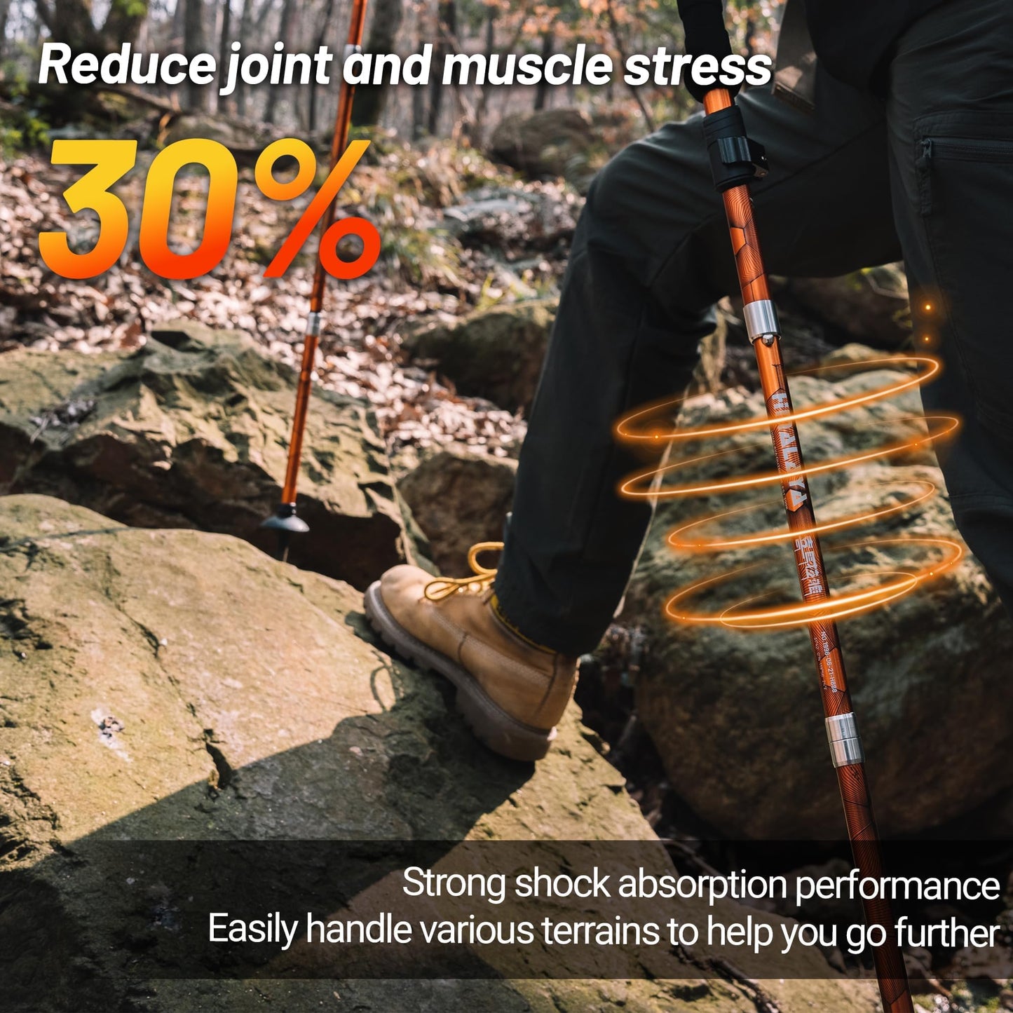 Aluminum Alloy Trekking Poles Collapsible Hiking Poles - Trekking Sticks with Quick Lock System Lightweight for Hiking, Camping