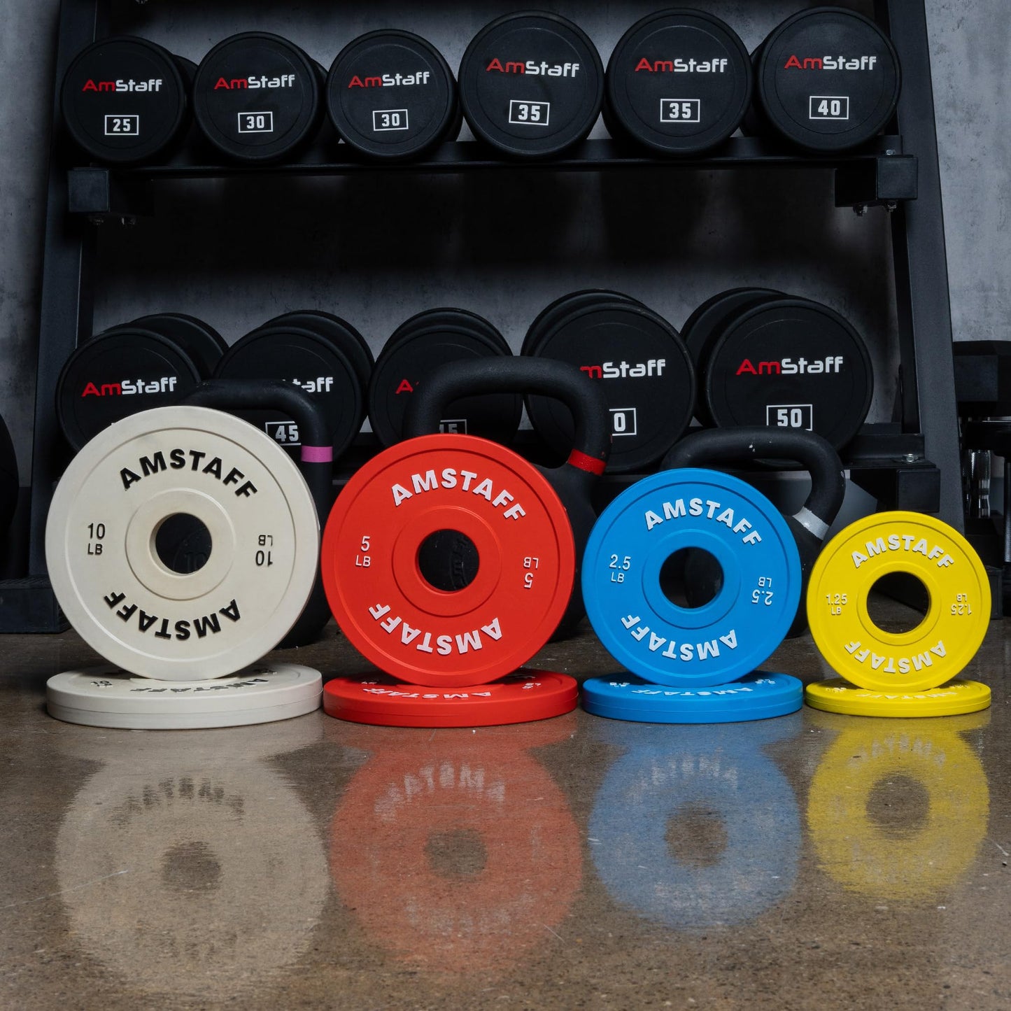 AmStaff Fitness Change and Fractional Plates - Weightlifting & Strength Workouts Gear for Incremental Gains, Standard 2" Hole Diameter for Standard Bars - (10LB, Pair)