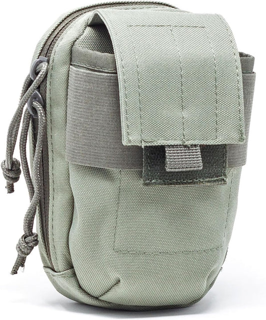 3VGEAR Tech Accessory Pouch - Rugged 600D PVC-Backed Polyester MOLLE Phone Holder with 2 Micro-Fleece Lined Pockets - Lightweight and Quick Access MOLLE Pouch
