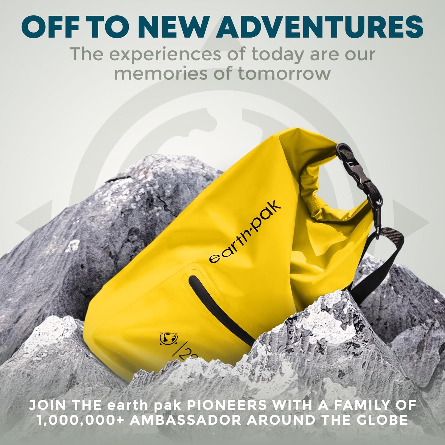 Earth Pak Waterproof Dry Bag with Zippered Pocket - Waterproof Dry Bag Backpack Keeps Gear Dry for Boating, Camping, Fishing, Beach Drybag, Kayak Accessories - Dry Bags Waterproof with Phone Case 10L