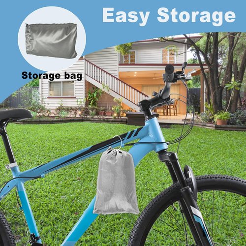 LATOLINON Adult Tricycle Cover, Trike Bicycle Cover Outdoor Storage Waterproof, Dust Wind Proof, Bike Covers for 2 or 3 Bicycles