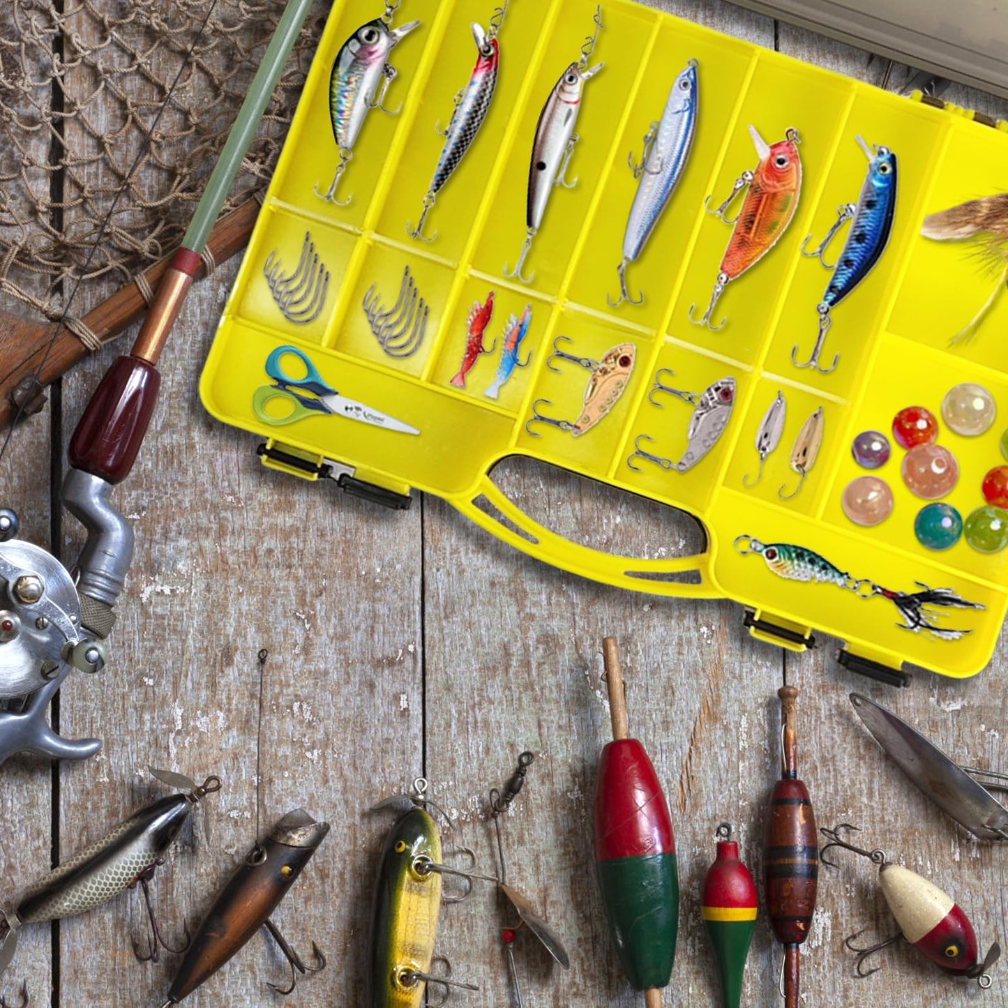 Fishing Tackle Box,Plastic Tackle Trays,Tackle Box Organizer with Removable Dividers,Waterproof Tackle Box Used for Storing Fishing Bait