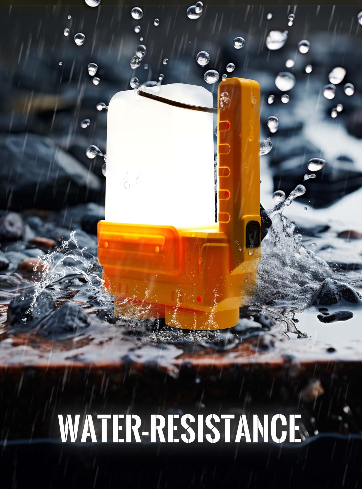 Anhay Rechargeable LED Camping Lantern, Dimmable Lantern Flashlight with Hook, Waterproof Spotlight for Hurricane Emergency, Outdoor, Hiking and Home, USB Cable Included