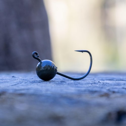 Reaction Tackle Lead Wacky Jig Head: 1/16 oz. 10pk- Green Pumpkin