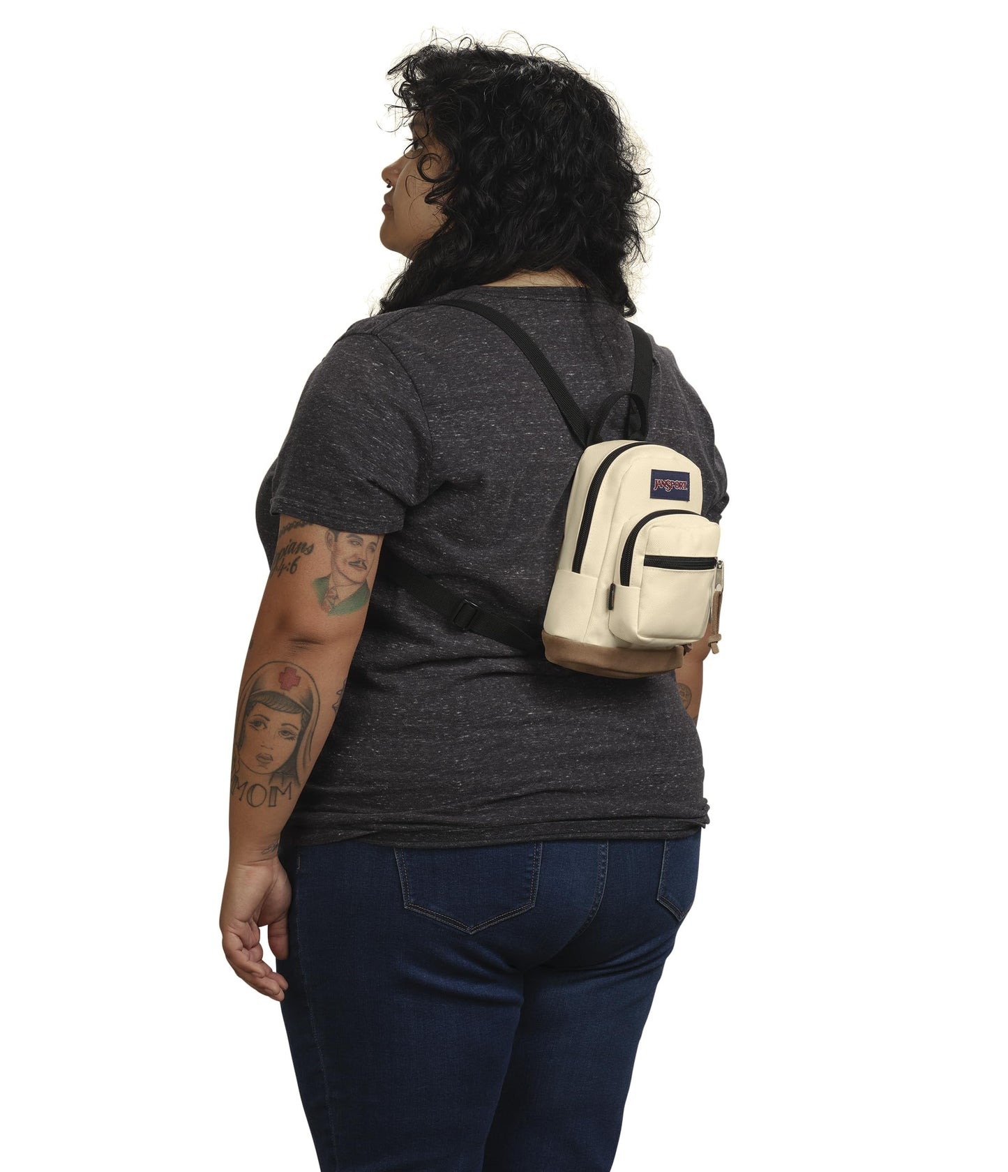 JanSport Right Pack Mini – Compact Backpack with Large Main Compartment, Front Utility Pocket, and Front Zippered Stash Pocket, Coconut