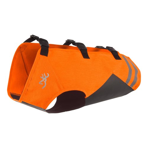 Browning Pet Vests, Hi Vis Safety Vests for Dogs, Saftey Orange, Medium, Full Coverage