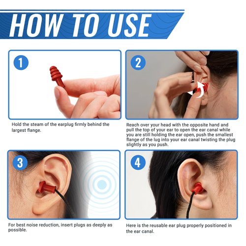 Cedar Mill Fine Firearms Ear Plugs for Sleeping - Hearing Protection for Gun Range - Sleep, Noise Reduction Ear Plugs with Cotton Cord - Hearing Protection for Shooters & Work (Pack of 100)