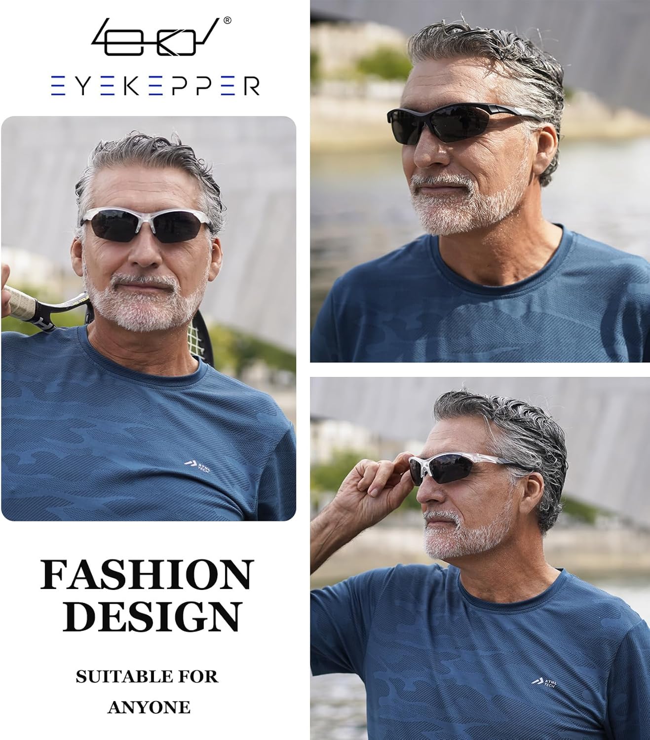 Eyekepper TR90 Frame Bifocal Sports Sunglasses Baseball Running Fishing Driving Golf Softball Hiking Sunshine Readers