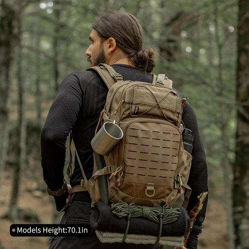 Mardingtop Tactical Military Backpack for Men,25L Molle Cordura Backpack for Hiking,Camping
