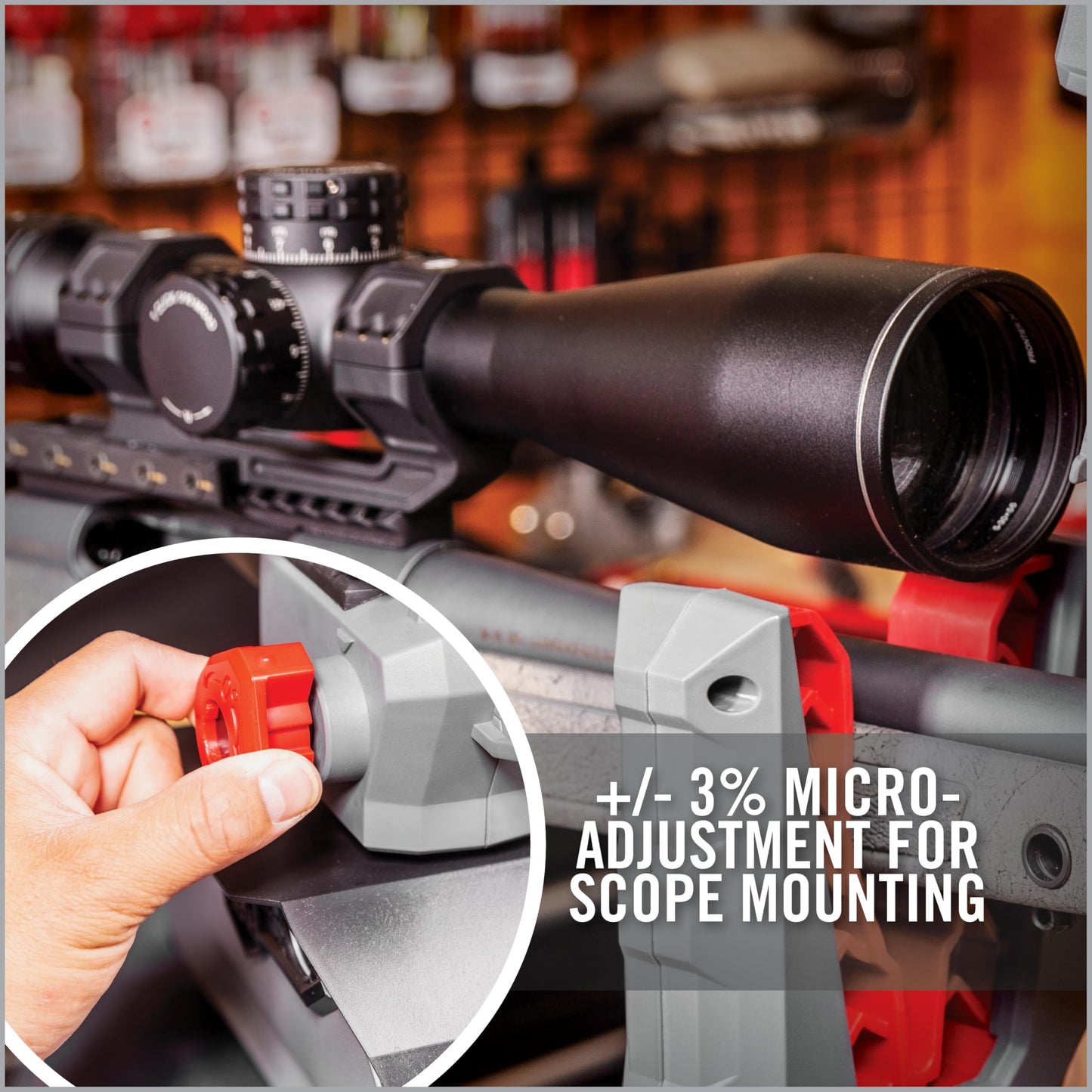 Real Avid Master Gun Workstation Up to 18.3" Of Travel One-Hand Quick Adjustable Clamping, Non-Marring Form-Fitting Yokes Vise Ideal For Gun Cleaning & Maintenance w/ Leveling Knob for Scope Mount