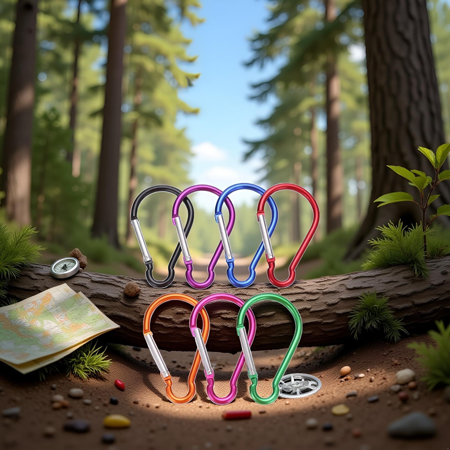 5Pcs Carabiner Clip 4" Aluminum Carabiner Clip Big Spring Snap Key Chain Hook Caribeaner for Outdoor Use Carabeaner Keychain Clip Great for Outdoors Keychains and Gear Organization，Accessory