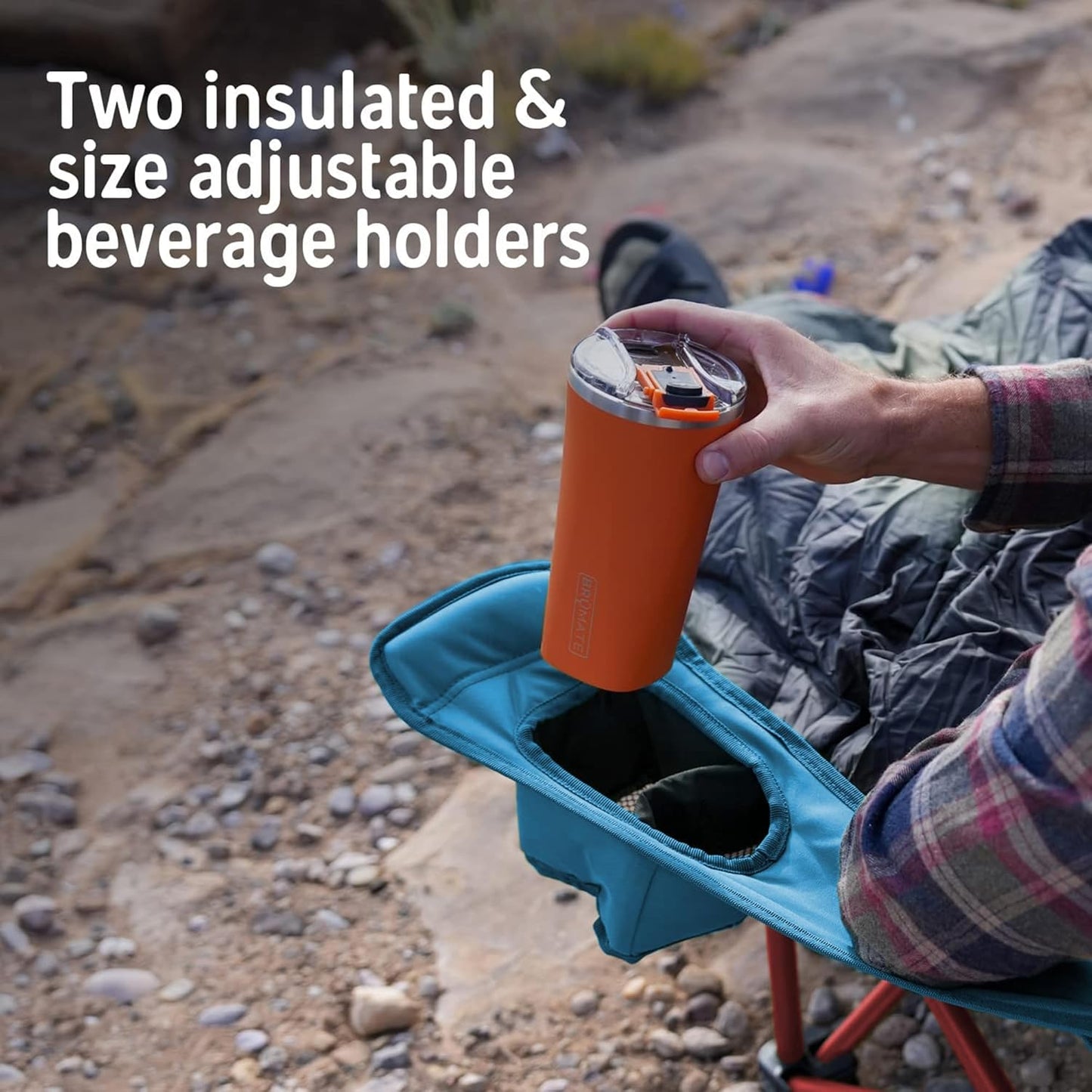 Kelty Deluxe Lounge Chair – Folding Outdoor Camp Chair, Insulated Cupholders, Customized Recline, Steel Frame, Padded Roll Storage, 2024 (Deep Lake)