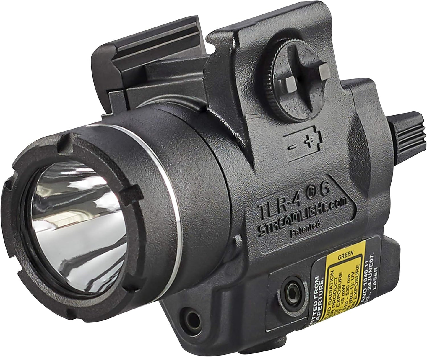 Streamlight 69240 TLR-4 170-Lumen Compact Rail-Mounted Tactical Weapon Light with Integrated Red Aiming Laser for Select Handguns, Black