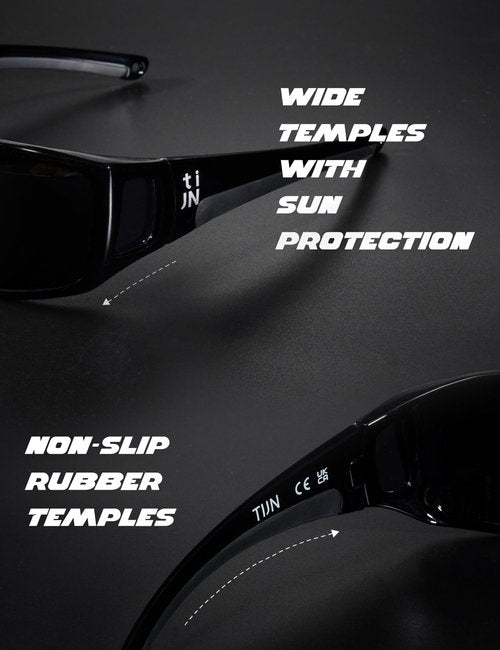 TIJN Polarized Sunglasses with UV400 Protection,Lightweight TR90 Wraparound Sports Glasses for Outdoor Activities Men Women